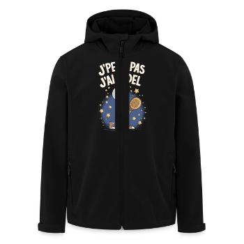 J'peux pas j'ai Padel - Veste softshell homme en polyester recyclé Stanley/Stella - noir - Devant - AI Model Male 185 light (185cm)