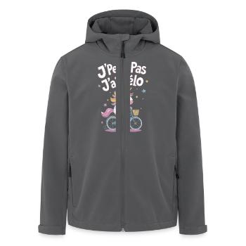 J'peux pas j'ai vélo - Veste softshell homme en polyester recyclé Stanley/Stella - noir - Devant - AI Model Male 185 light (185cm)