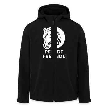 Pferdefreunde Geschenk Pferd Sport Hobby Dressur - Recycelte Männer Softshell-Jacke von Stanley/Stella - Schwarz - Vorne - AI Model Male 185 light (185cm)