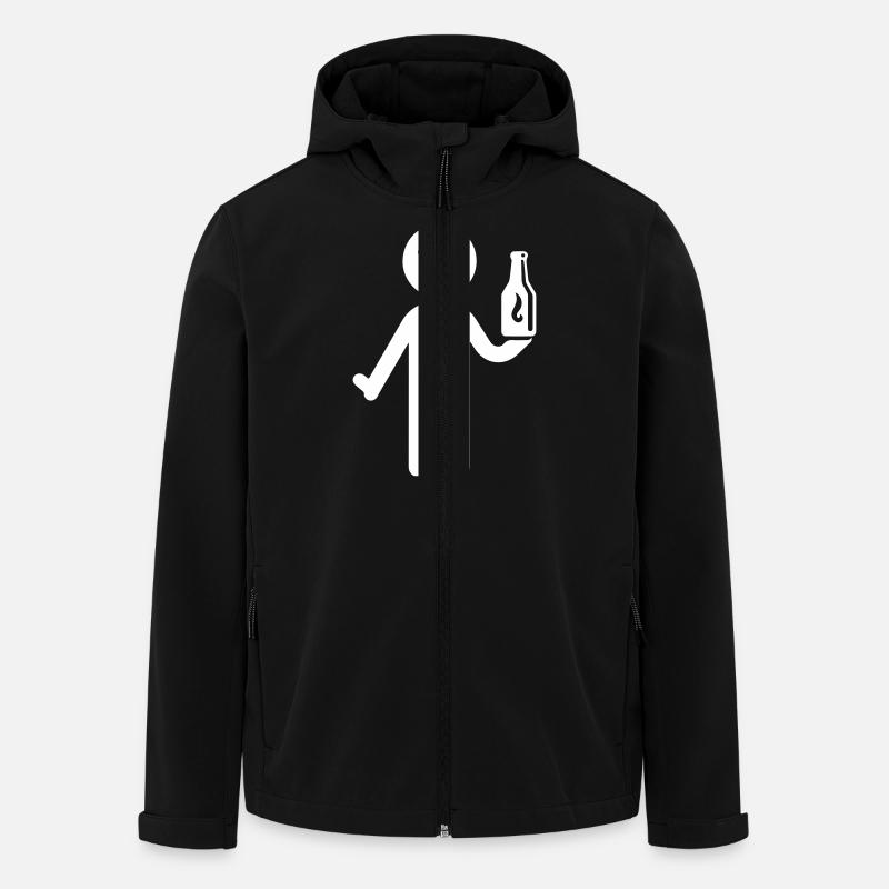Bière buvant Figurine bâton - Veste softshell homme en polyester recyclé Stanley/Stella - noir