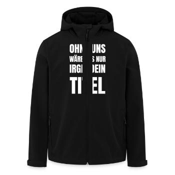 Without us, it would just be some title. - Men’s Recycled Softshell Jacket by Stanley/Stella - black - Front - AI Model Male 185 light (185cm)