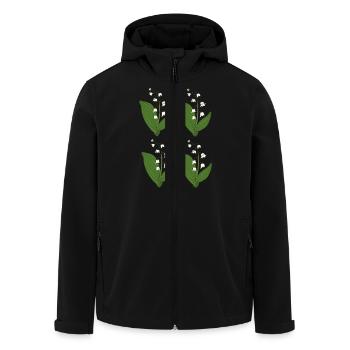 Lily of the Valley 4 pieces - Men’s Recycled Softshell Jacket by Stanley/Stella - black - Front - AI Model Male 185 light (185cm)