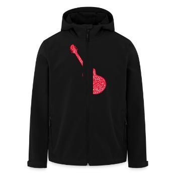 Guitare 1 - Veste softshell homme en polyester recyclé Stanley/Stella - noir - Devant - AI Model Male 185 light (185cm)