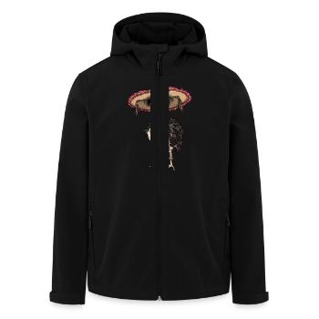 autruche bande dessinée drôle sombrero - Veste softshell homme en polyester recyclé Stanley/Stella - noir - Devant - AI Model Male 185 light (185cm)