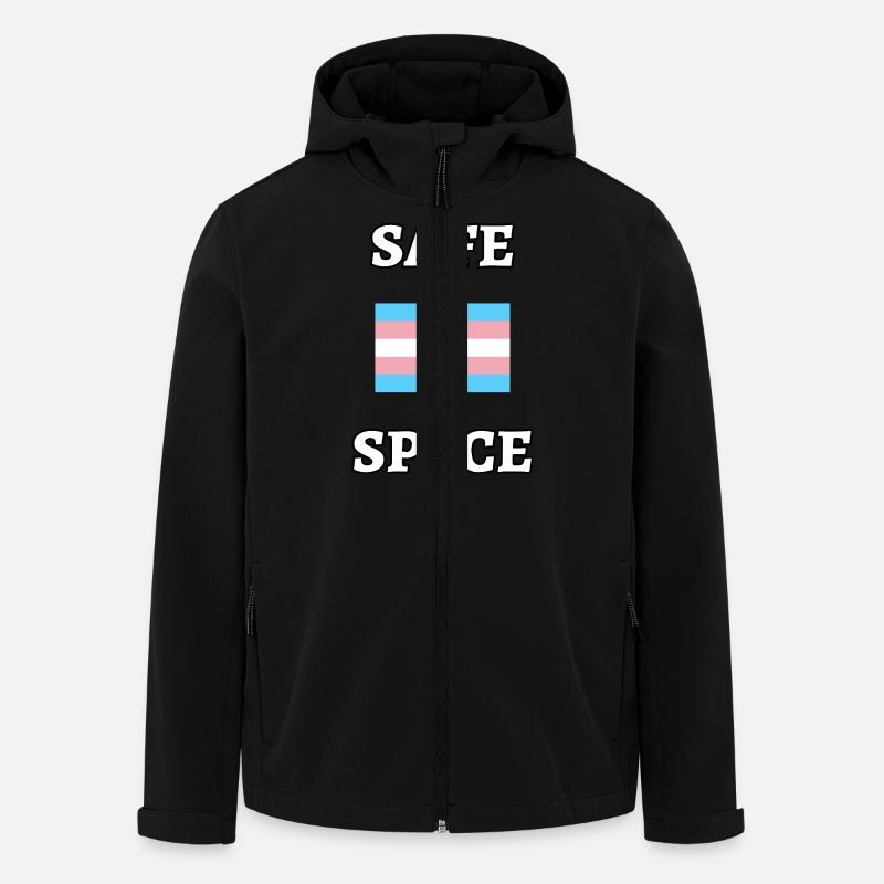 SAFE SPACE TRANS FLAG - Men’s Recycled Softshell Jacket by Stanley/Stella - black