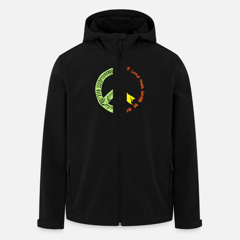 Peace - Recycelte Männer Softshell-Jacke von Stanley/Stella - Schwarz