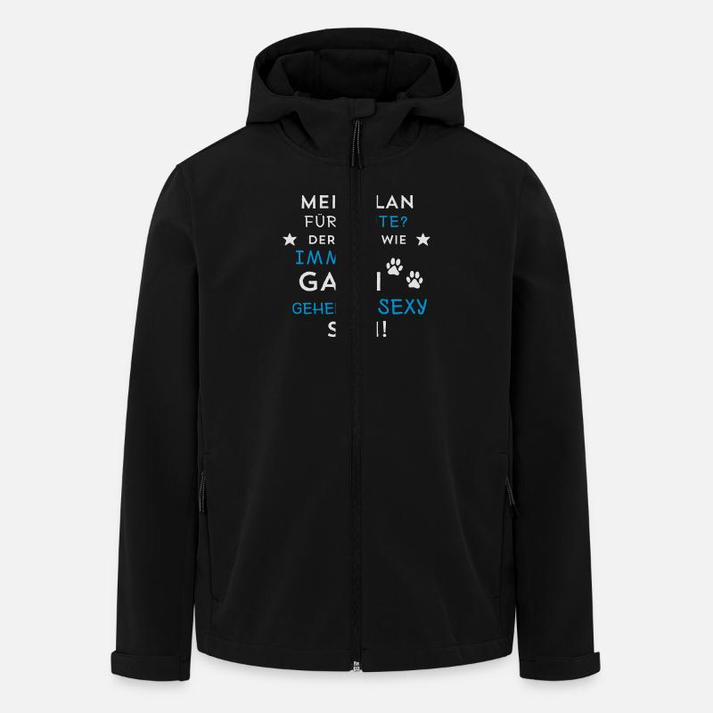 Gassi gehen - Recycelte Männer Softshell-Jacke von Stanley/Stella - Schwarz