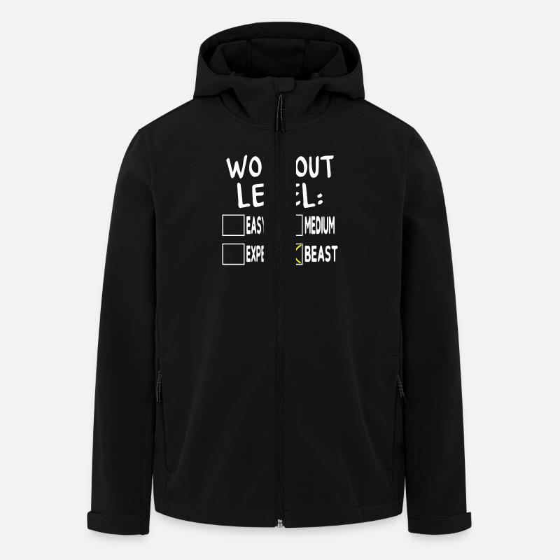 Workout Level - Recycelte Männer Softshell-Jacke von Stanley/Stella - Schwarz