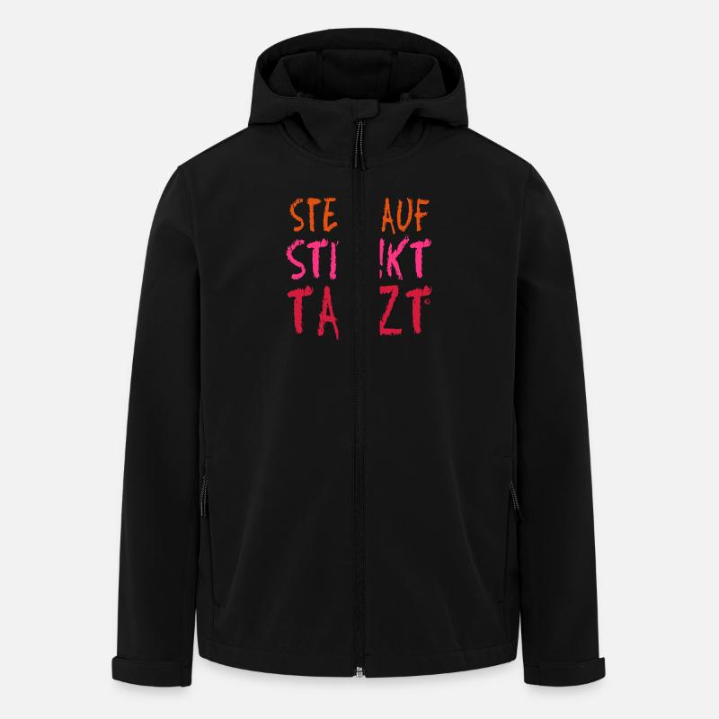 Steht auf - Recycelte Männer Softshell-Jacke von Stanley/Stella - Schwarz