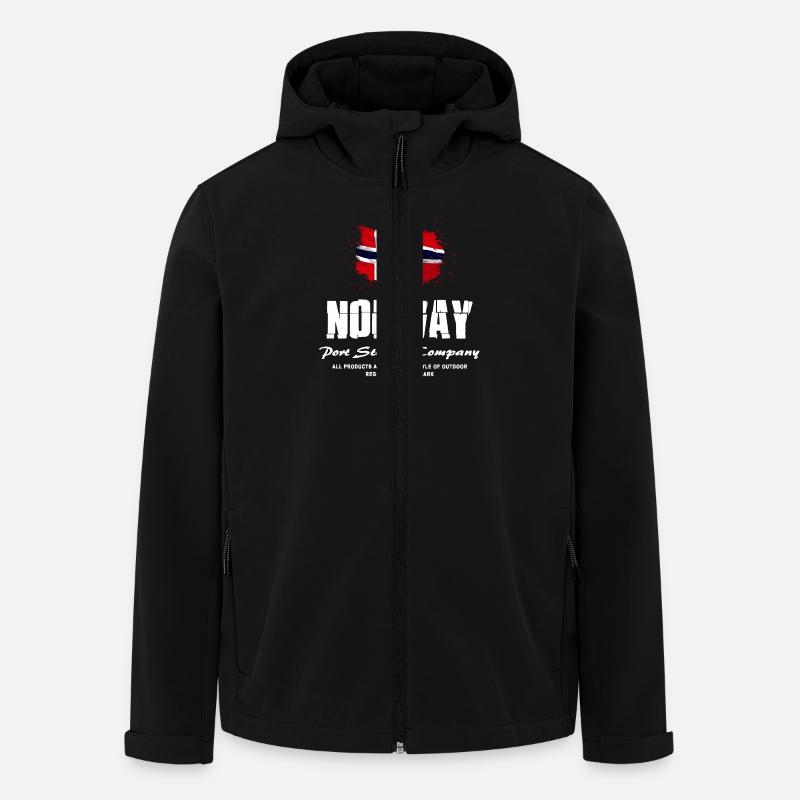 Norway Flag Logo - Recycelte Männer Softshell-Jacke von Stanley/Stella - Schwarz