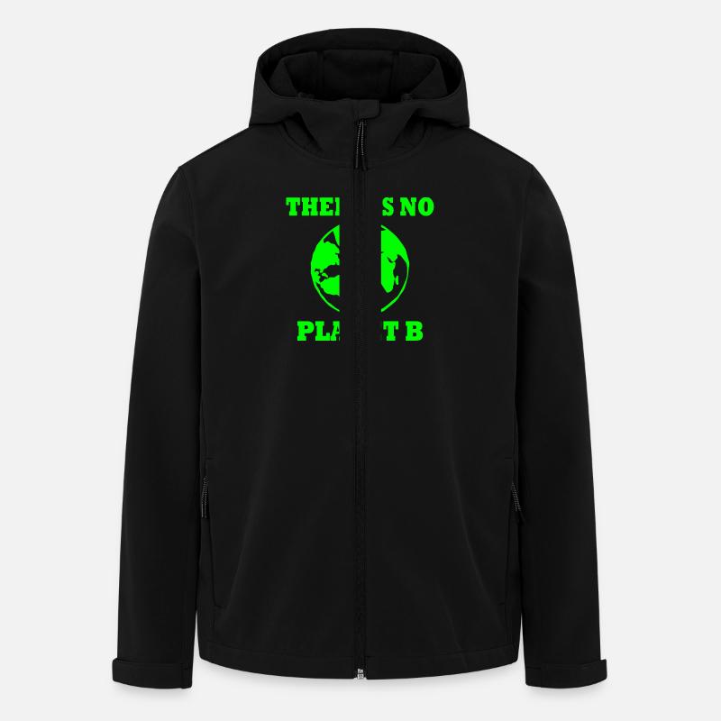 There is no planet B - Veste softshell homme en polyester recyclé Stanley/Stella - noir
