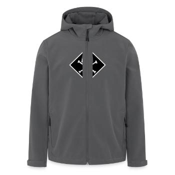 Crâne et os - Veste softshell homme en polyester recyclé Stanley/Stella - noir - Devant - AI Model Male 185 light (185cm)