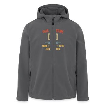 Ce papa génial appartient à Amian Hadley Latte - Veste softshell homme en polyester recyclé Stanley/Stella - noir - Devant - AI Model Male 185 light (185cm)