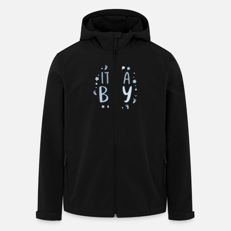 Naissance Garçon - Design Adorable - Veste softshell homme en polyester recyclé Stanley/Stella - noir