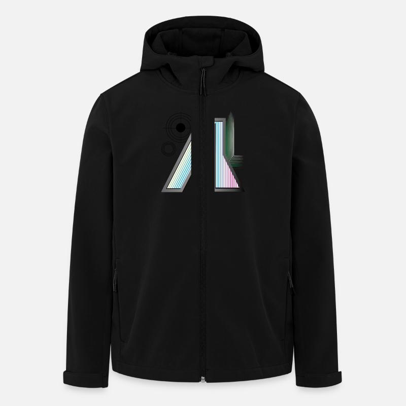Design "Aesthetica" - Recycelte Männer Softshell-Jacke von Stanley/Stella - Schwarz