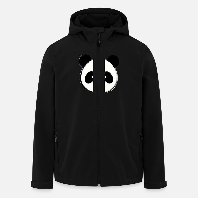 Süßer Panda - Recycelte Männer Softshell-Jacke von Stanley/Stella - Schwarz
