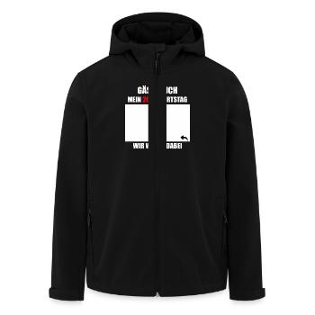 Unterschriften zum 20. Geburtstag - Gästebuch - Recycelte Männer Softshell-Jacke von Stanley/Stella - Schwarz - Vorne - AI Model Male 185 light (185cm)