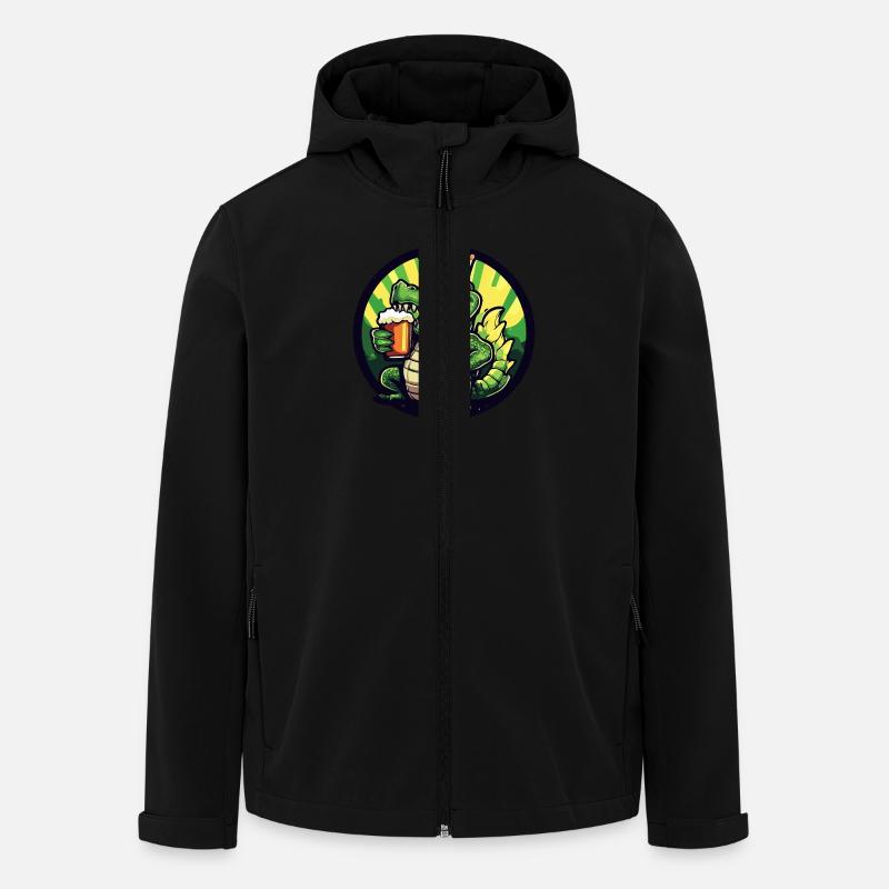 Bière d’alligator - Veste softshell homme en polyester recyclé Stanley/Stella - noir