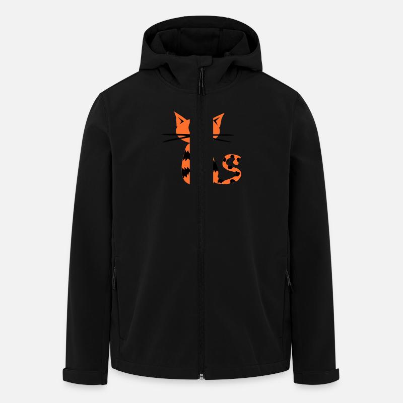 Katze - Recycelte Männer Softshell-Jacke von Stanley/Stella - Schwarz