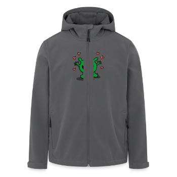 monster_love - Men’s Recycled Softshell Jacket by Stanley/Stella - black - Front - AI Model Male 185 light (185cm)