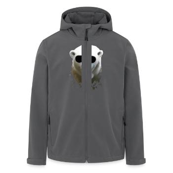 Polar Bear - Eisbär - Recycelte Männer Softshell-Jacke von Stanley/Stella - Schwarz - Vorne - AI Model Male 185 light (185cm)