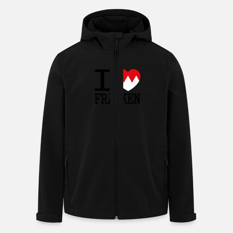 I love Franken - Recycelte Männer Softshell-Jacke von Stanley/Stella - Schwarz