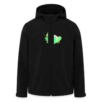 La petite chenille mignonne accueille le lever du soleil avec elle - Veste softshell homme en polyester recyclé Stanley/Stella - noir - Devant - AI Model Male 185 light (185cm)
