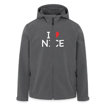 I Love Nice - J'aime Nice - Men’s Recycled Softshell Jacket by Stanley/Stella - anthracite - Front - AI Model Male 185 light (185cm)