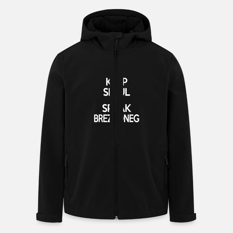 keepsioul-brezhoneg-gwenn - Veste softshell homme en polyester recyclé Stanley/Stella - noir