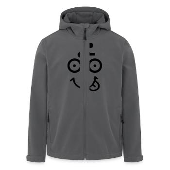 Bike face - Recycelte Männer Softshell-Jacke von Stanley/Stella - Schwarz - Vorne - AI Model Male 185 light (185cm)