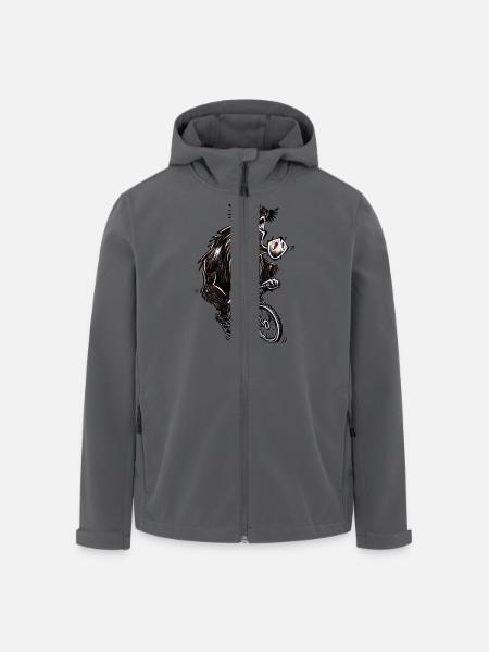 Sanglier Vététiste - Veste softshell homme en polyester recyclé Stanley/Stella - noir