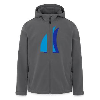 sail - Men’s Recycled Softshell Jacket by Stanley/Stella - black - Front - AI Model Male 185 light (185cm)