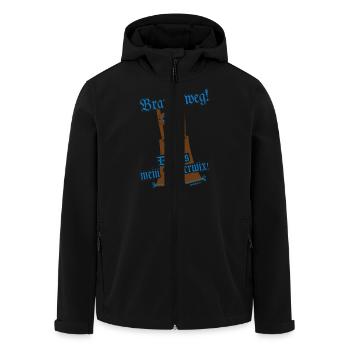 Bratzn weg! - Recycelte Männer Softshell-Jacke von Stanley/Stella - Schwarz - Vorne - AI Model Male 185 light (185cm)