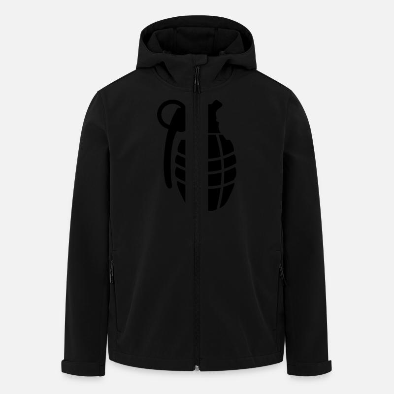 grenade hand bomb - Men’s Recycled Softshell Jacket by Stanley/Stella - black