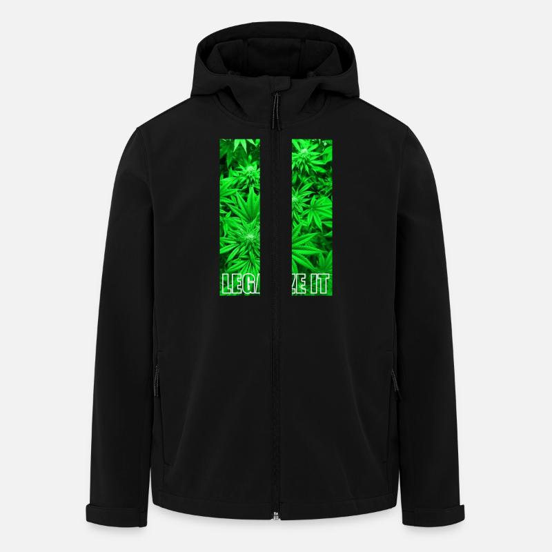 Legalize It - Cannabis - Recycelte Männer Softshell-Jacke von Stanley/Stella - Schwarz