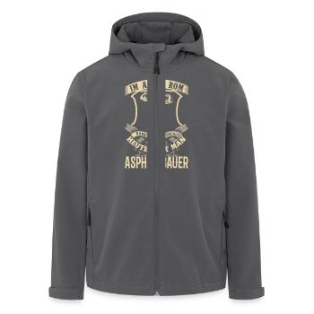 Asphaltbauer Shirt - Recycelte Männer Softshell-Jacke von Stanley/Stella - Anthrazit - Vorne - AI Model Male 185 light (185cm)