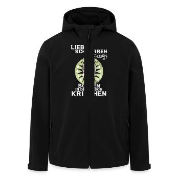 PUNK - Arsch kriechen - Recycelte Männer Softshell-Jacke von Stanley/Stella - Schwarz - Vorne - AI Model Male 185 light (185cm)