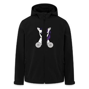 Licorne Grunge - Veste softshell homme en polyester recyclé Stanley/Stella - noir - Devant - AI Model Male 185 light (185cm)