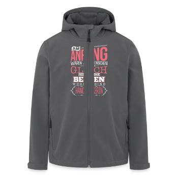 HANDWERKERIN - Die Beste - Recycelte Männer Softshell-Jacke von Stanley/Stella - Schwarz - Vorne - AI Model Male 185 light (185cm)