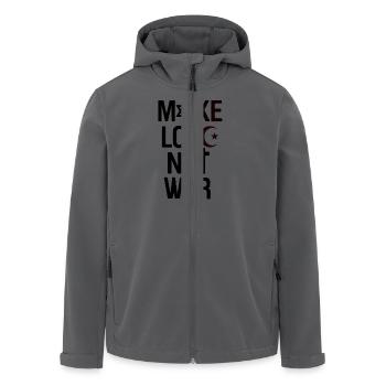 Faites l'amour pas la guerre - Veste softshell homme en polyester recyclé Stanley/Stella - noir - Devant - AI Model Male 185 light (185cm)