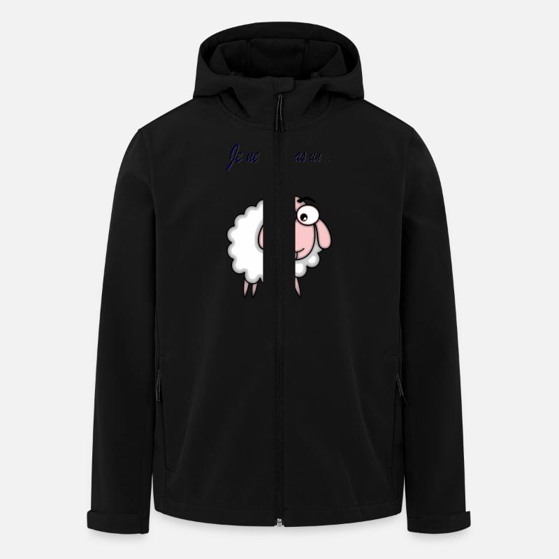 Je ne suis pas un mouton - Veste softshell homme en polyester recyclé Stanley/Stella - noir