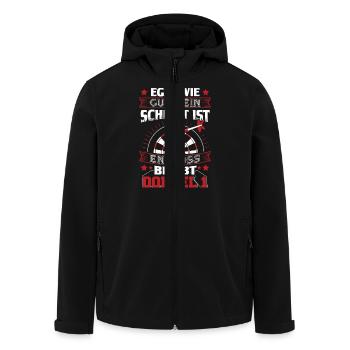 DART EGAL WIE GUT DEIN SCHNITT IST ENDBOSS D1 - Recycelte Männer Softshell-Jacke von Stanley/Stella - Schwarz - Vorne - AI Model Male 185 light (185cm)