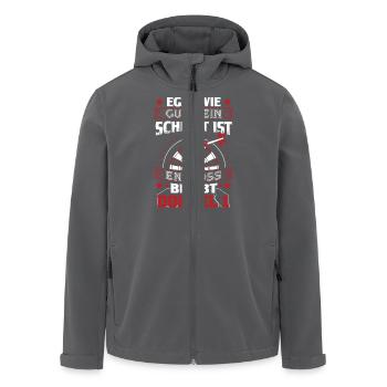 DART EGAL WIE GUT DEIN SCHNITT IST ENDBOSS D1 - Recycelte Männer Softshell-Jacke von Stanley/Stella - Anthrazit - Vorne - AI Model Male 185 light (185cm)
