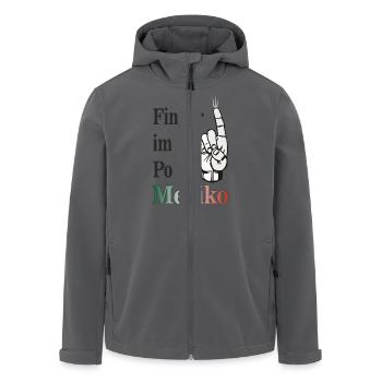 Finger im Po Mexiko! - Recycelte Männer Softshell-Jacke von Stanley/Stella - Schwarz - Vorne - AI Model Male 185 light (185cm)