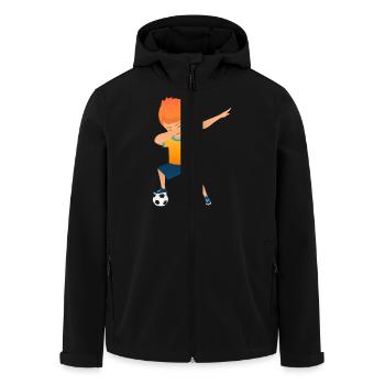 Soccer Boy Dab Dance - Men’s Recycled Softshell Jacket by Stanley/Stella - black - Front - AI Model Male 185 light (185cm)