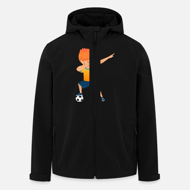 Soccer Boy Dab Dance - Men’s Recycled Softshell Jacket by Stanley/Stella - black