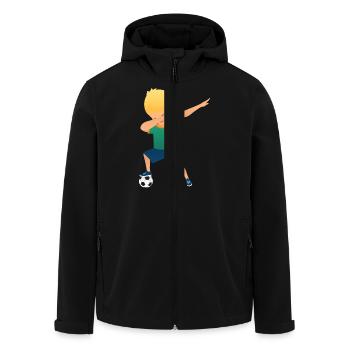 Soccer Boy Dab Dance - Recycelte Männer Softshell-Jacke von Stanley/Stella - Schwarz - Vorne - AI Model Male 185 light (185cm)