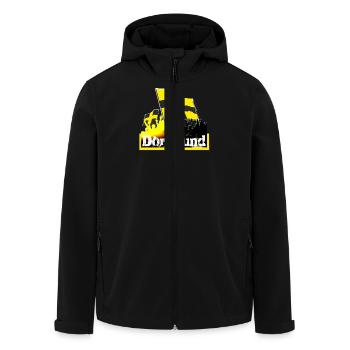 dortmund - Recycelte Männer Softshell-Jacke von Stanley/Stella - Schwarz - Vorne - AI Model Male 185 light (185cm)