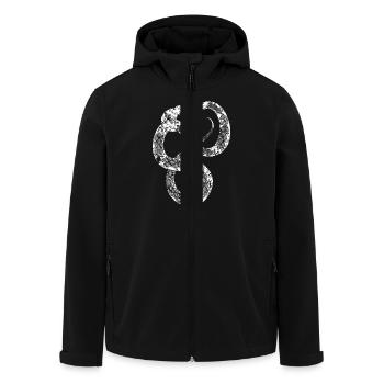 Serpent blanc - Veste softshell homme en polyester recyclé Stanley/Stella - noir - Devant - AI Model Male 185 light (185cm)