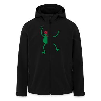 funky_frog - Veste softshell homme en polyester recyclé Stanley/Stella - noir - Devant - AI Model Male 185 light (185cm)